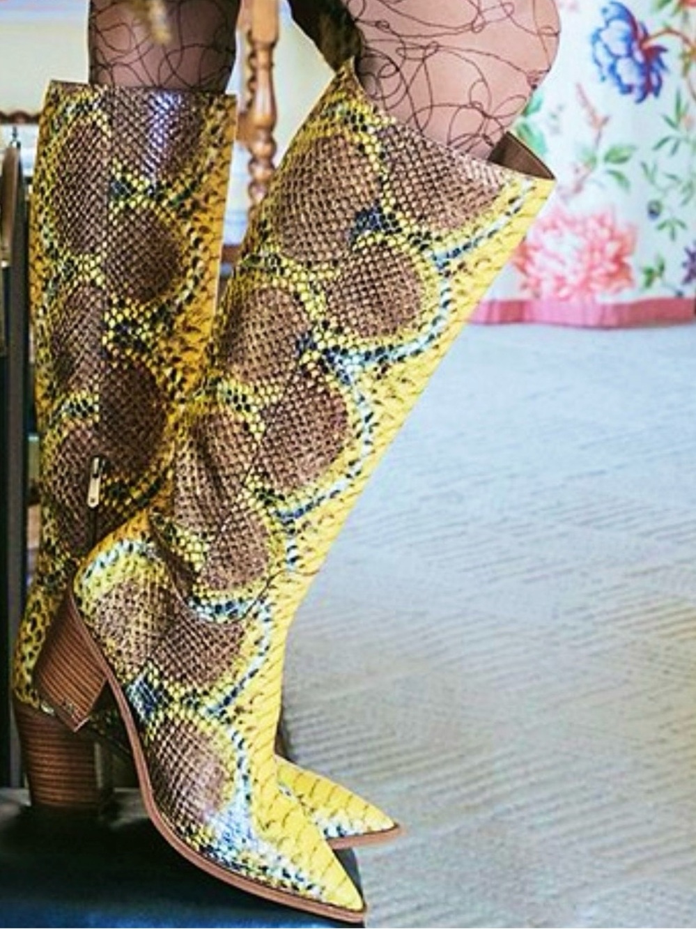 {Sam Edelman} Lindsey Snake Embossed Tall Boots